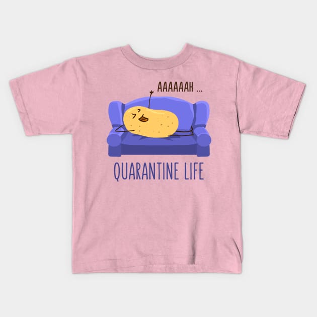 Quarantine Potato Queen Kids T-Shirt by AnishaCreations